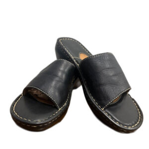 Women's Leather Blk Sandal Clogs Sz 8 Comfort Meets Style. Boho, y2kfashion